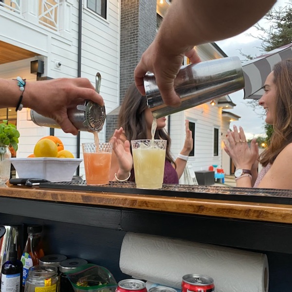 Craft cocktail from our mobile bar