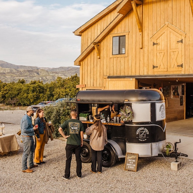 The Pint-Sized Pour mobile bar detail