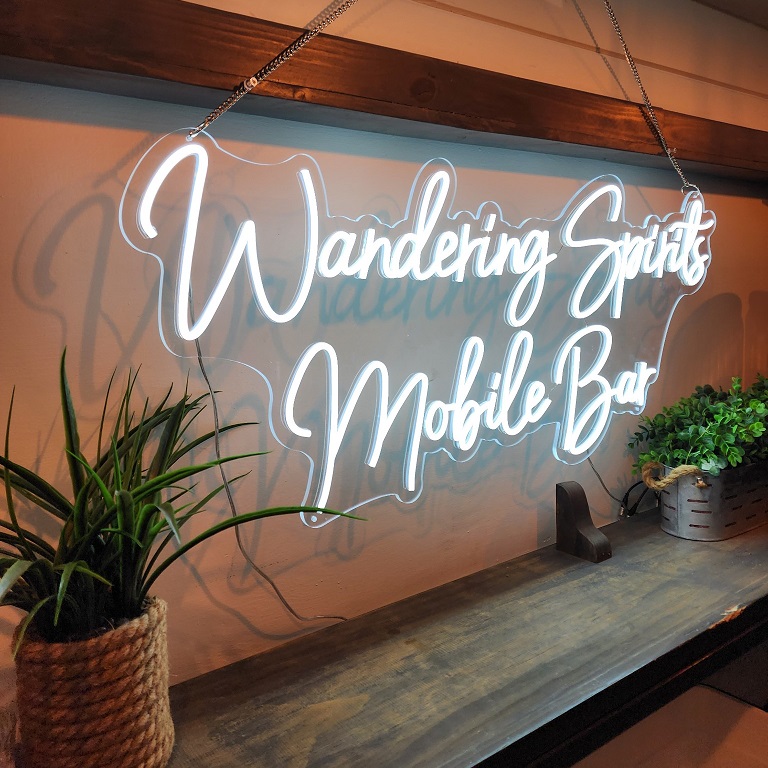 Custom neon sign for corporate event branding